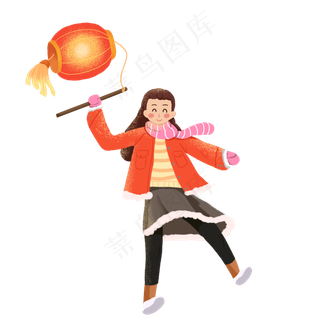 过年新年元旦2019手提大红灯