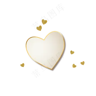 金色爱心卡片