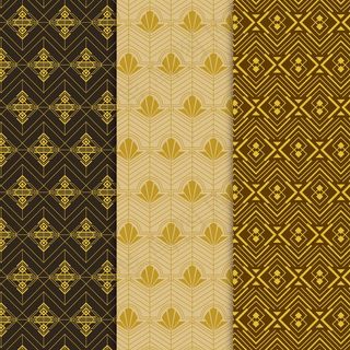 金色装饰艺术图案包