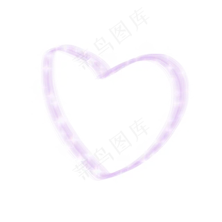 绿色荧光心形七夕