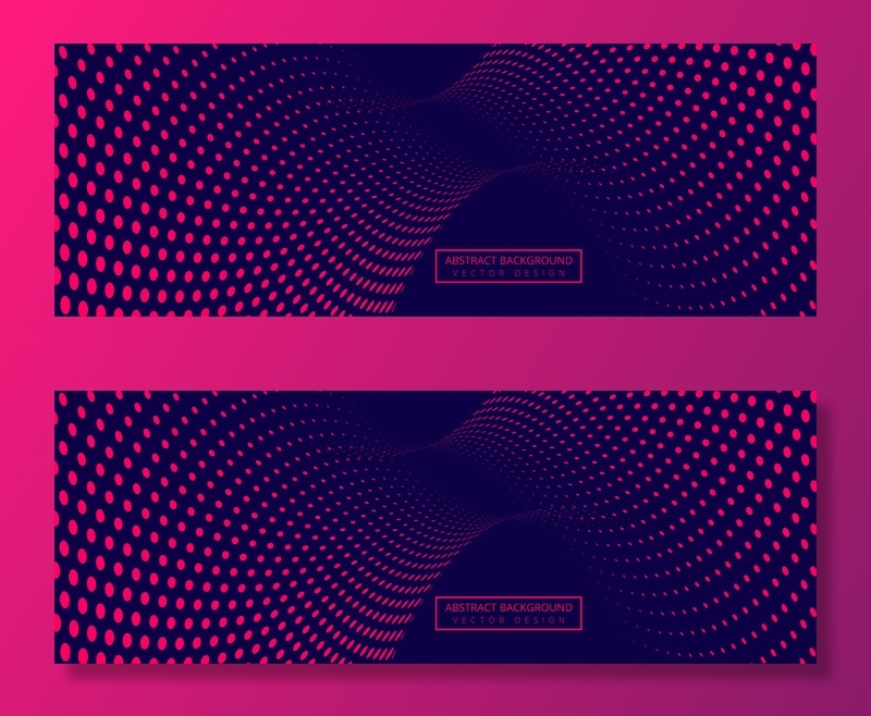 抽象横幅banner背景与连接点设计