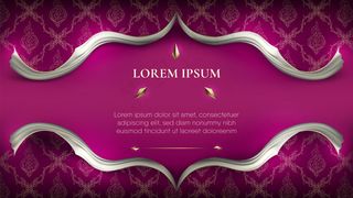 传统紫色泰国装饰背景上的白色框架