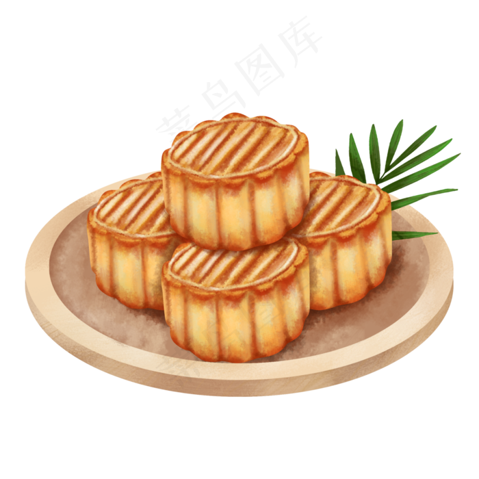 中秋节美食月饼装饰