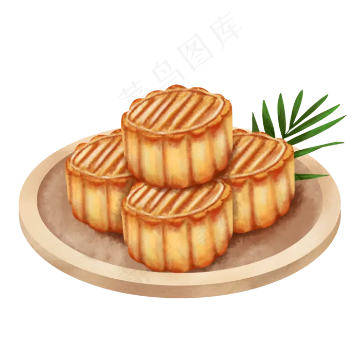 中秋节美食月饼装饰(3000X3000(DPI:300))psd模版下载