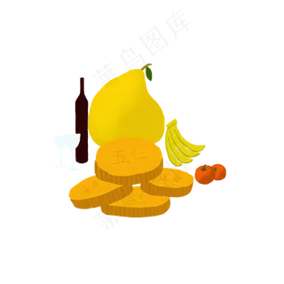 中秋节柚子月饼可商用元素