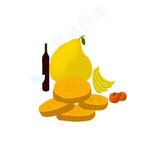 中秋节柚子月饼可商用元素