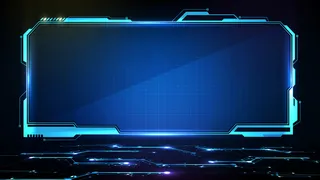 蓝色发光科技的抽象未来背景科幻框架hud ui