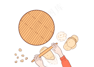 包饺子擀面皮流程