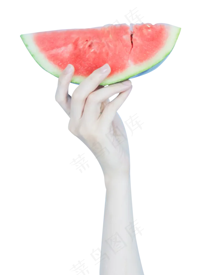 手举着西瓜(2764X3562(DPI:240))psd模版下载