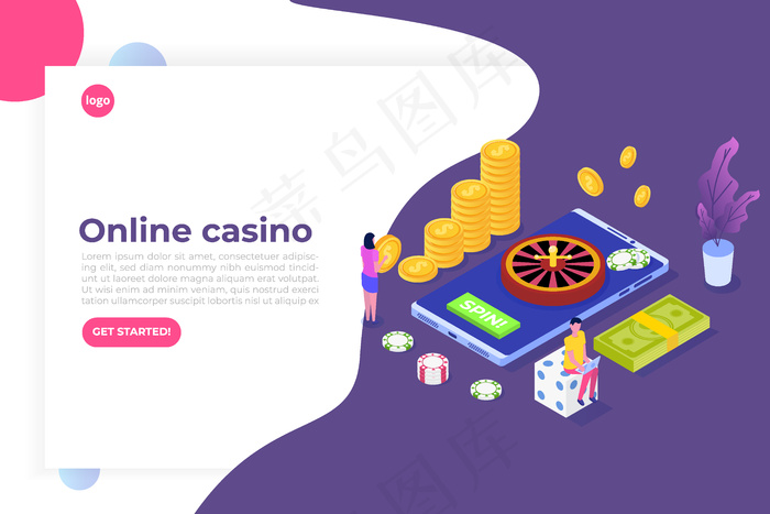 在线赌场、在线赌博、游戏应用程序app等轴测图