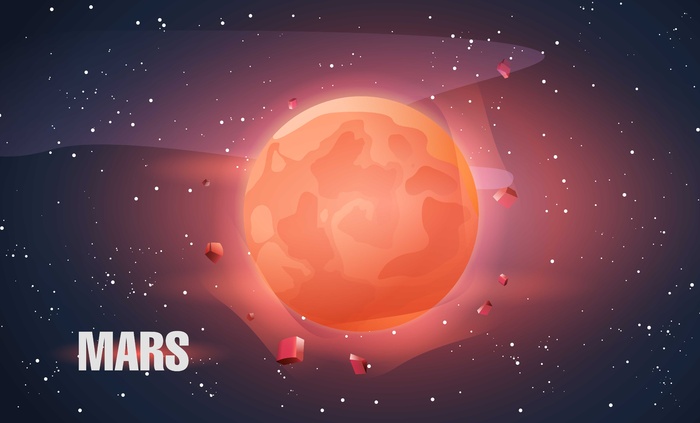 火星空间艺术观中的火星eps,ai矢量模版下载