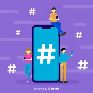 扁平人社交媒体标签符号