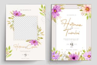 手绘水彩无缝花纹