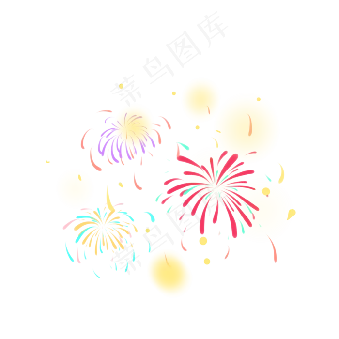 烟花四射新年气氛(3000X3000(DPI:300))psd模版下载