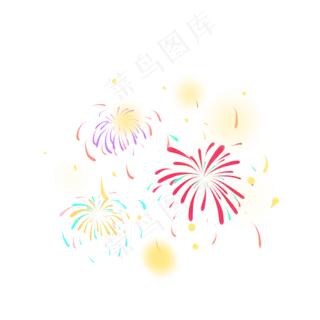 烟花四射新年气氛