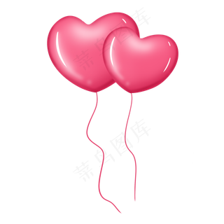粉红色七夕爱心气球