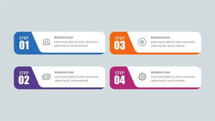 四名单信息图eps,ai矢量模版下载