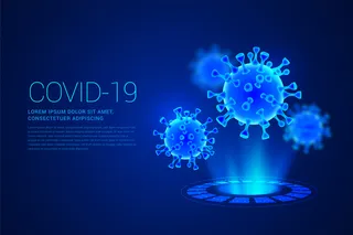 真实的冠状病毒全息图背景