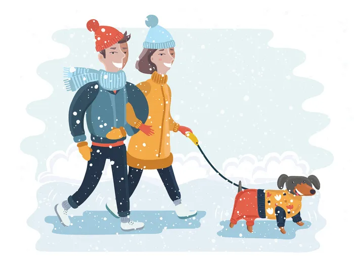 孩子们在阳光明媚的日子里堆雪人矢量图eps,ai矢量模版下载