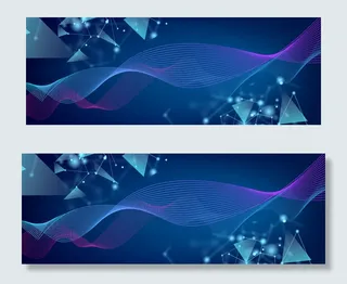 金融商务几何线条banner