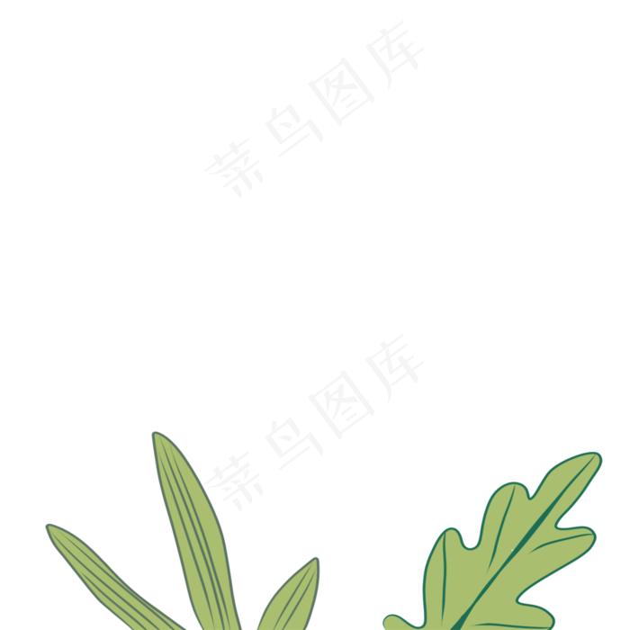 卡通春天植物叶子(2000X2000(DPI:300))psd模版下载