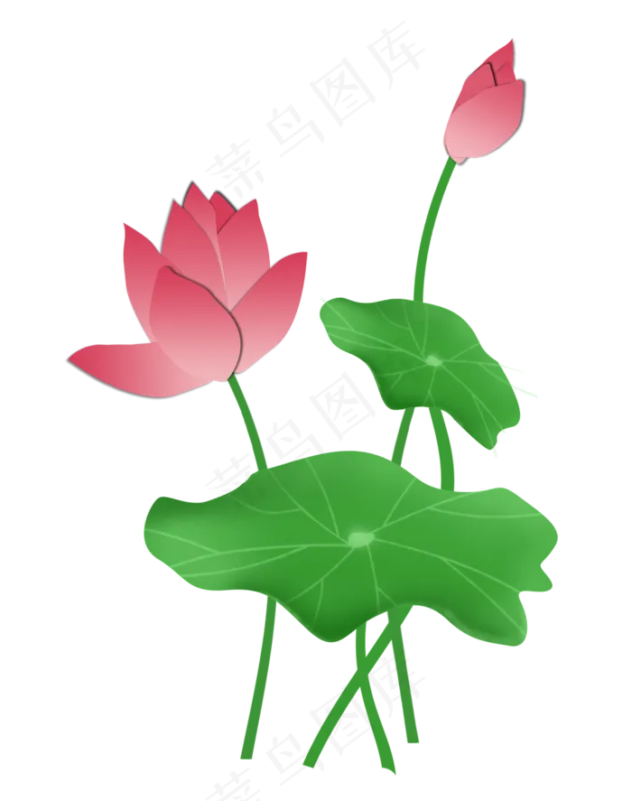 剪纸荷叶荷花(2000X2535(DPI:300))psd模版下载