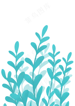 蓝色小清新叶子