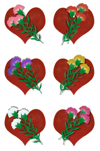 康乃馨感恩母亲节装饰花卉合集P