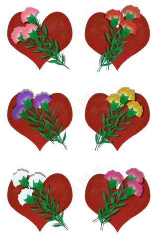 康乃馨感恩母亲节装饰花卉合集P