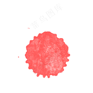 水彩红色圆圈泼墨