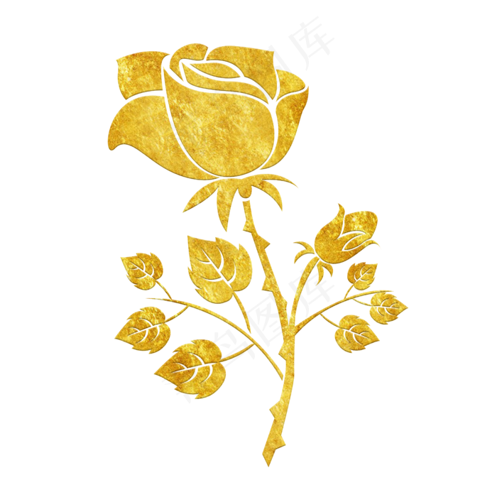 中国风传统烫金鲜花花纹装饰图之,免抠元素(2500X2500(DPI:300))psd模版下载