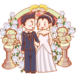 婚礼婚礼季可爱婚纱新人