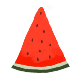 手绘夏季水果西瓜