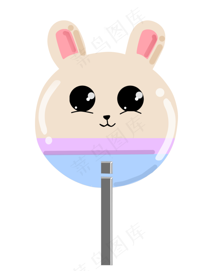 儿童节小兔子扇子