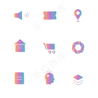 渐变科技风图标