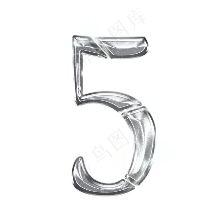 金属闪电数字钟5(2000*2000px 	      )psd模版下载