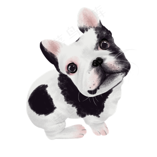 可爱宠物犬法斗纯种,免抠元素