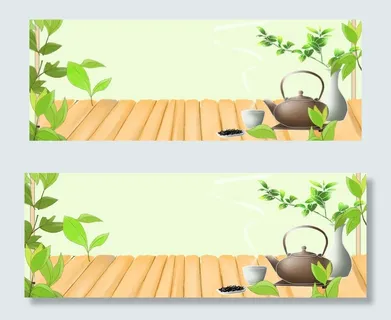 茶艺复古手绘绿色 茶艺复古手绘绿色
