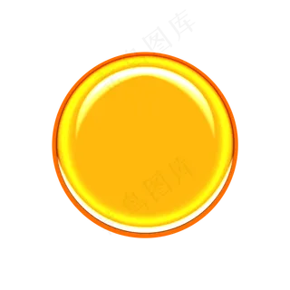 卡通游戏图标黄色水晶按钮设计素