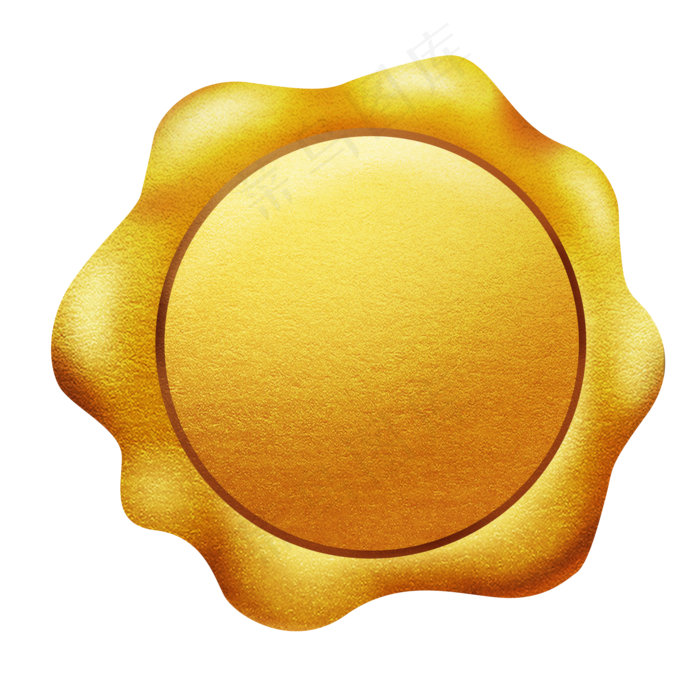 金色古典欧式印章(2000X2000(DPI:72))psd模版下载
