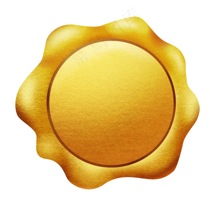金色古典欧式印章(2000X2000(DPI:72))psd模版下载