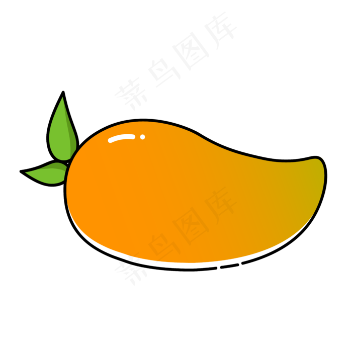 芒果高清png(2000X2000(DPI:300))ai矢量模版下载