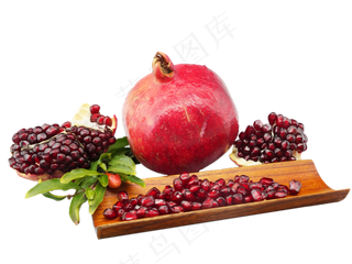 剥开的红石榴,免抠元素