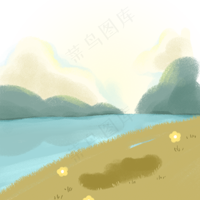 美丽山水风景免抠图(2000X2000(DPI:300))psd模版下载