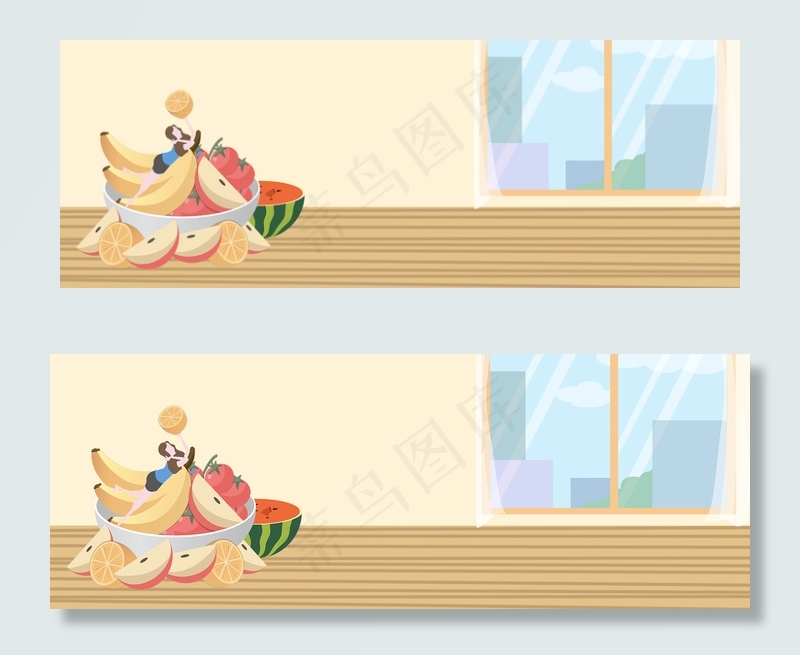 美味新鲜水果蔬菜海报banner