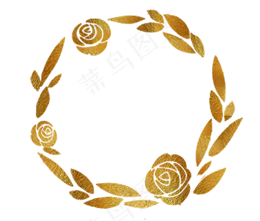 七夕烫金玫瑰花环 七夕烫金玫瑰花环