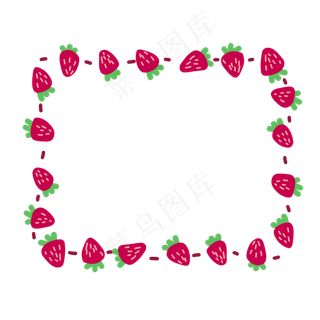 可爱水果草莓边框