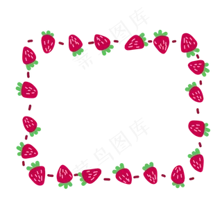 可爱水果草莓边框