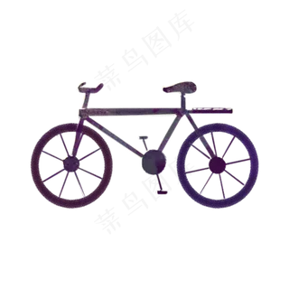 手绘卡通小单车自行车,免抠元素