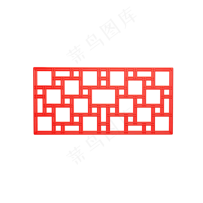 中国风几何创意剪纸,免抠元素(2000X2000(DPI:300))psd模版下载